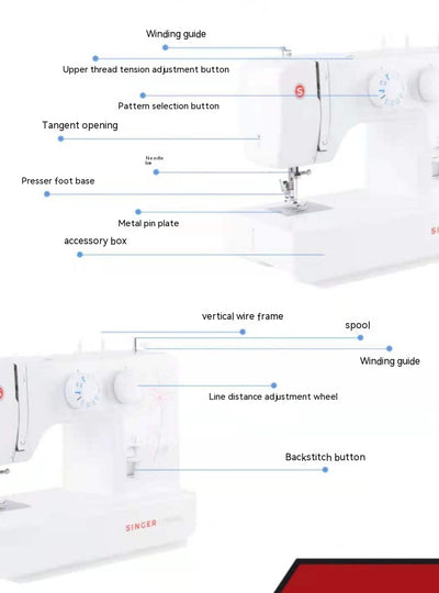 Máquina de Coser Automática Multifunción con Pedal y Overlock de Escritorio - Image 7