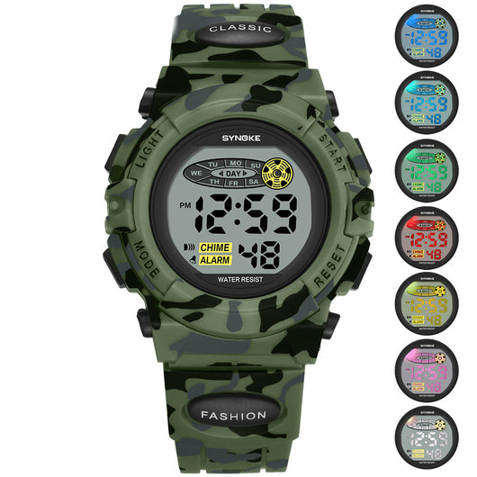 Reloj Deportivo Infantil con Luz LED y Diseño Camuflaje - Image 8