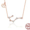 Colar Doze Constelações S925 Prateado Europeu E Americano Moderno Rosa Dourado Banhado Colar Corrente Clavícula Rosa Dourado Câncer