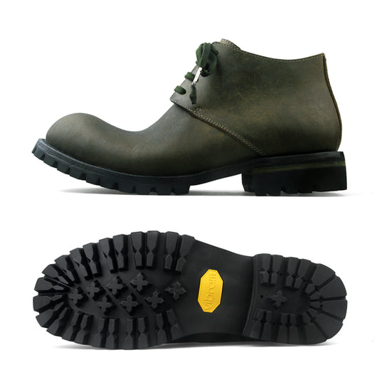 Botas de Trabajo Cortas para Hombre en Cuero Genuino Artesanales Estilo Retro - Image 12