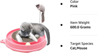 Rascador Interactivo para Gatos con Juguete de Pelota - Pad de Entrenamiento y Ejercicio - Image 9