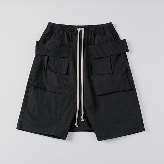 Shorts Clásicos Sideline Negro con Doble Argolla