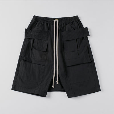 Shorts Clásicos Sideline Negro con Doble Argolla