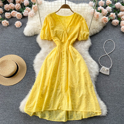 Vestido Elegante Escote V Línea A Estilo Francés - Image 18