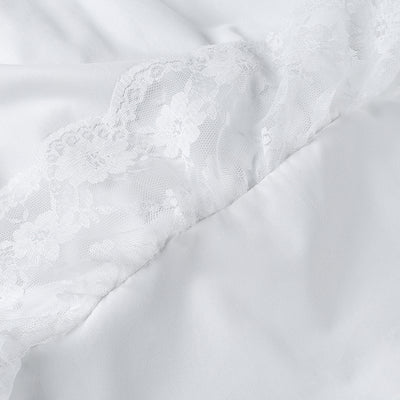 Vestido Blanco con Panel de Encaje y Cintura Anudada - Image 15