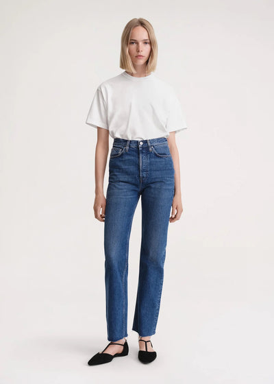 Jeans Rectos Azul Oscuro para Mujer - Estilo Simple y Versátil - Image 16