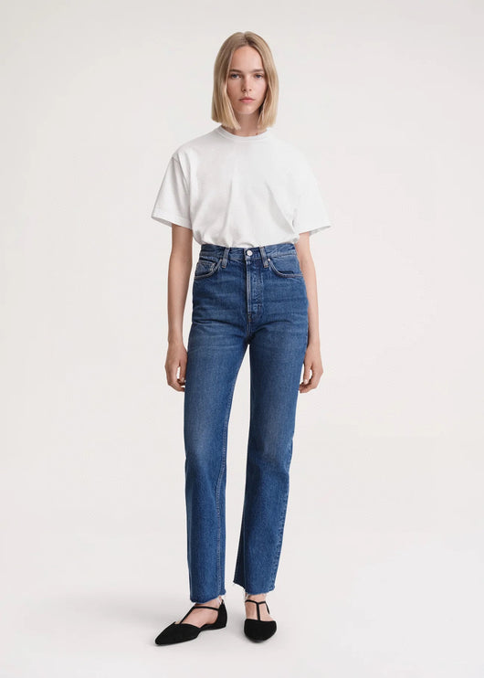 Jeans Rectos Azul Oscuro para Mujer - Estilo Simple y Versátil - Image 16