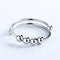 Peace Rings Rotatable Ring Relieving Stress Valentine's Day Jewelry Gifts Silver2 One Tamaño