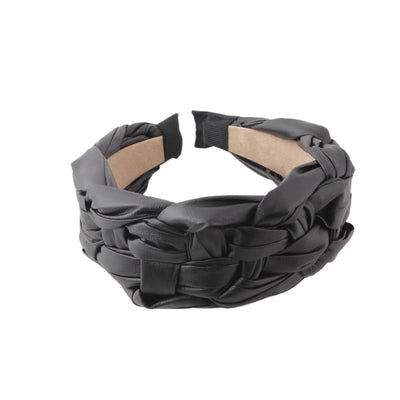 Diadema Tejida de Cuero Ancho - Accesorio de Moda Urbana para Mujer - Image 4