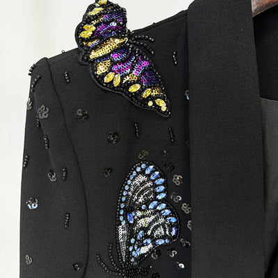 Conjunto de Traje con Mariposas 3D y Cristales Brillantes para Mujer - Image 4