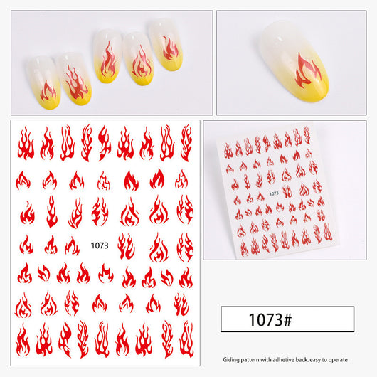 Adhesivo Decorativo para Uñas con Diseños Flama y Patrones - Image 7