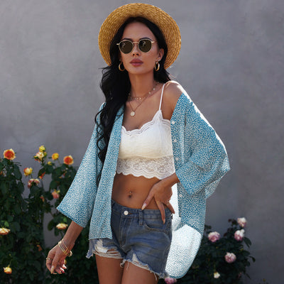 Blusa Floral de Gasa con Mangas 3/4 - Image 12