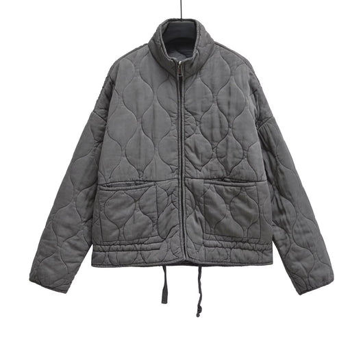 Chaqueta Retro Americana de Algodón con Cuello Tipo Polo y Diseño Rombo para Mujer - Image 3