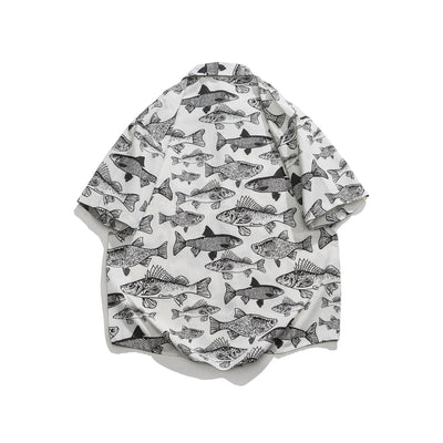 Camisa Estampada Manga Corta Suelta para Hombre Verano - Image 5