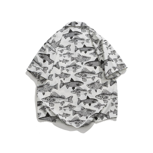 Camisa Estampada Manga Corta Suelta para Hombre Verano - Image 5