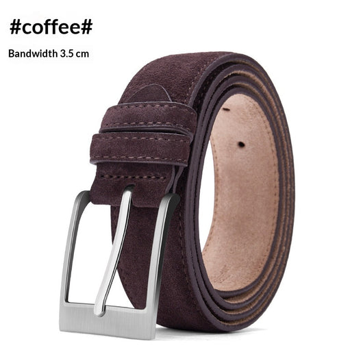 Cinturón de Gamuza Vintage con Hebilla de Pasador - Resistente y Versátil para Hombre - Image 11