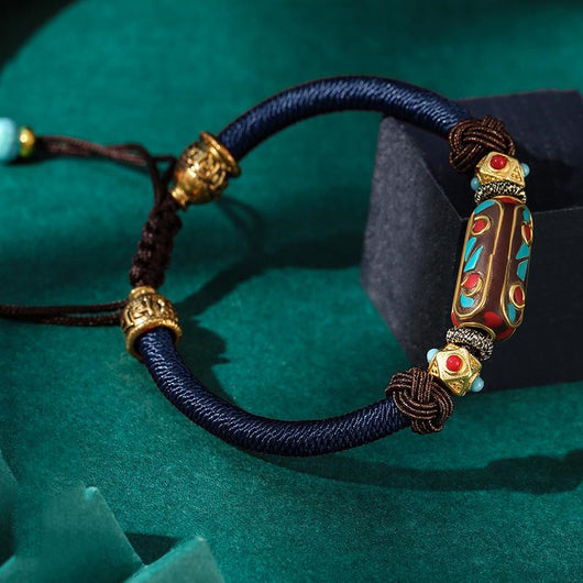 Pulsera Bohemia Nudo Dragón Tejida a Mano en Latón Vintage para Mujer - Image 3