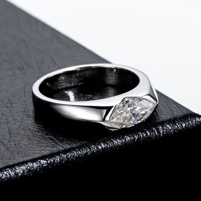 Anillo de Moissanita con Diseño de Ojo de Caballo - Elegancia y Personalidad - Image 13