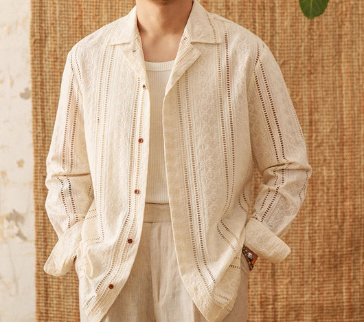 Camisa de Algodón Manga Larga - Estilo Versátil - Image 14