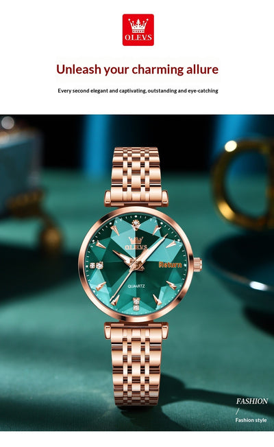 Reloj de Cuarzo para Mujer Diseño Geométrico Rombo - Image 21