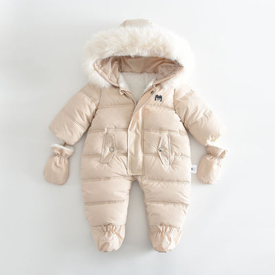 Mameluco Bebé con Capucha y Forro Polar Grueso - Image 39