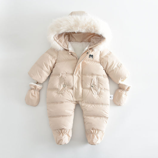 Mameluco Bebé con Capucha y Forro Polar Grueso - Image 39