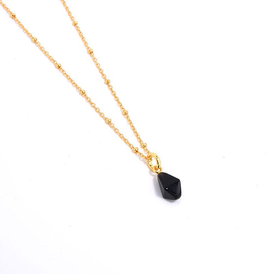 Collar Geométrico Ágata Azul Oro Natural con Ojo de Tigre 3D - Image 31