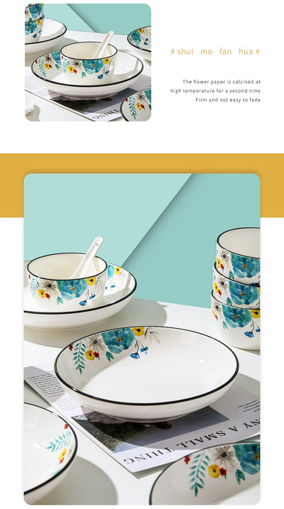 Juego de Vajilla Bone China con Diseño Floral - Image 11