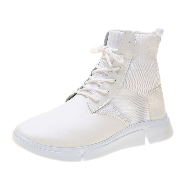 Botas Martin Altas de Cuero con Malla Transpirable