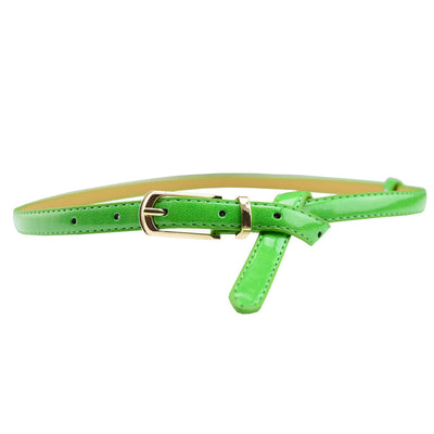 Cinturón de Cuero Charol para Mujer con Hebilla de Color Caramelo - Image 4