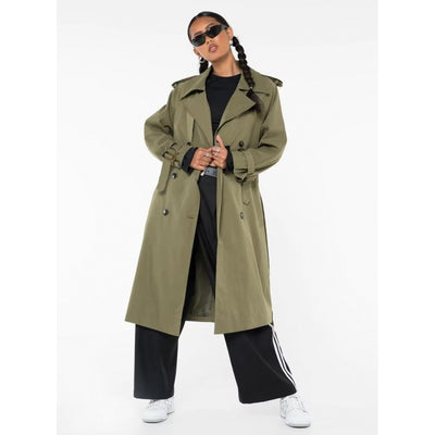 Abrigo Trench Casual Largo para Mujer - Image 5