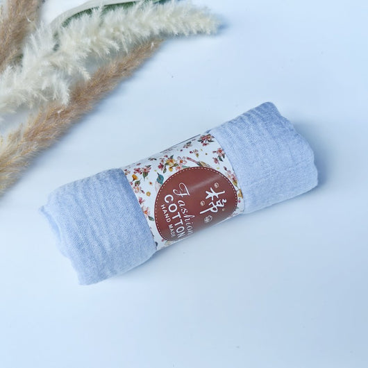 Pañuelo de Algodón y Lino Arrugado Monocromático - Image 125