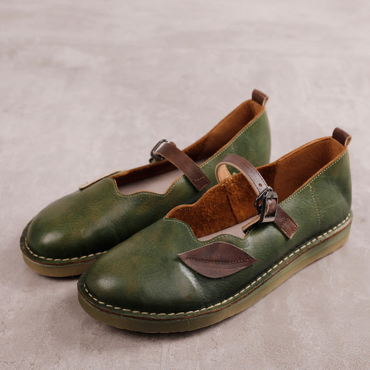Zapatos Retro para Mujer con Punta Redonda y Boca Baja - Primavera y Verano - Image 3
