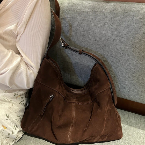 Bolso de Hombro Único Otoño-Invierno en Cuero Premium con Acabado Mate