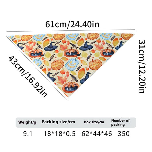 Baberos Triangulares Estampados de Halloween para Bebés - Image 5