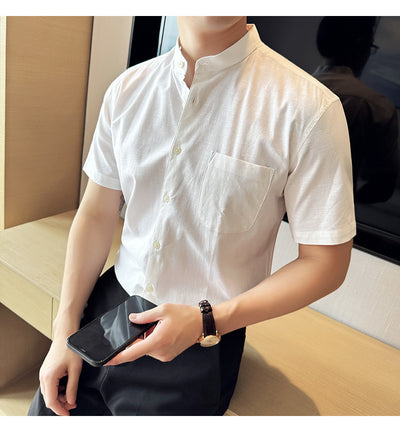 Camisa Hombre Lino Algodón Transpirable Ligera - Image 21