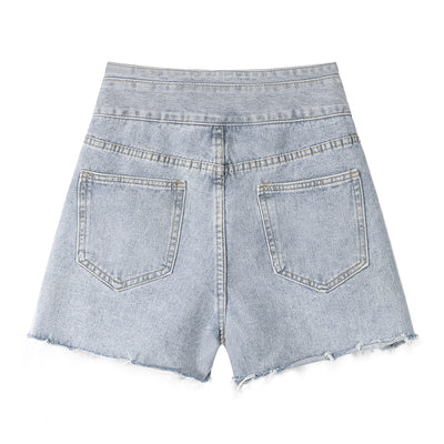 Shorts Denim Talle Alto y Pierna Ancha para Mujer - Image 2