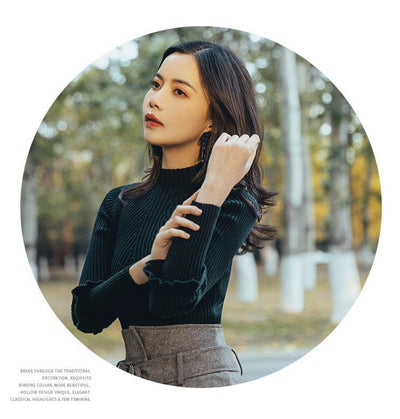 Conjunto Retro de Falda y Suéter de Lana para Mujer - Image 10