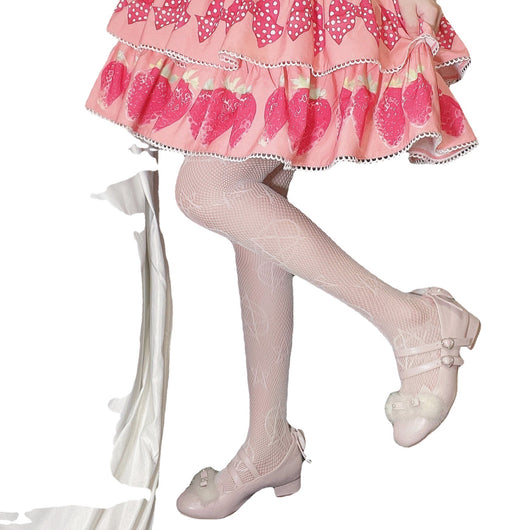 Medias de Malla Negra y Blanca Estilo Harajuku - Diseño Hueco Trendy - Image 22