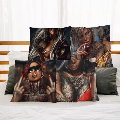 Funda de Almohada Sofá Estilo Europeo Americano Piel de Melocotón - Image 3