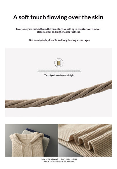 Suéter de Cachemira con Capucha para Otoño e Invierno - Image 19