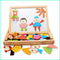 Pizarra Magnética Doble Cara con Puzzle 3D - Tablero de Dibujo Infantil Farm Mania