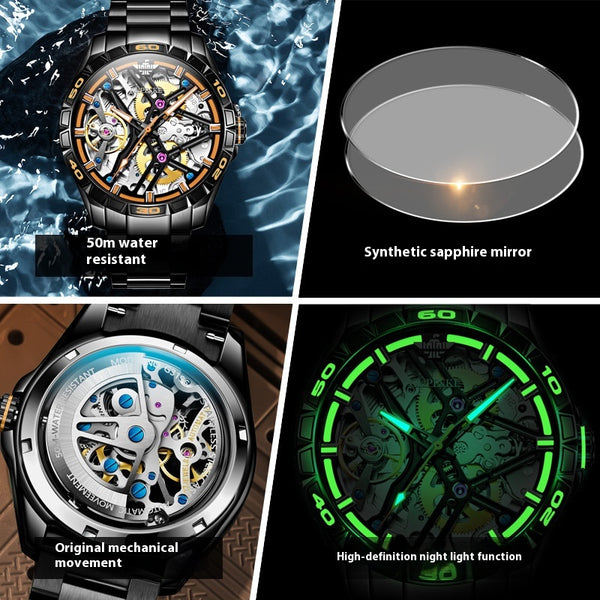 Reloj Mecánico Automático Deportivo para Hombre Resistente al Agua