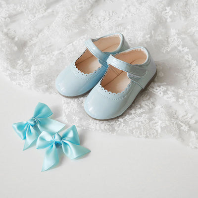 Zapatos de Tacón Bajo para Niñas con Moño - Cuero Elegante Primavera Otoño - Image 6