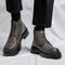Botas Británicas de Cuero Cálidas con Suela Reforzada - Estilo Clásico
