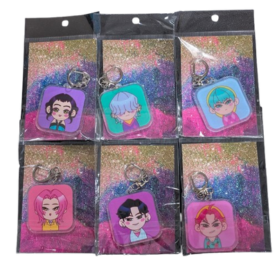 Llaveros Chibi K-POP DEMON HUNTERS - Colección Individual de Miembros