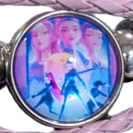 Pulsera de Cuero K-POP DEMON HUNTERS - Edición Fangirl