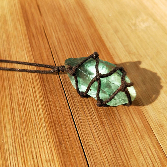 Raw Fluorite Natural Stone Pendant