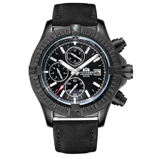 Reloj Multifuncional de Cuero para Hombre