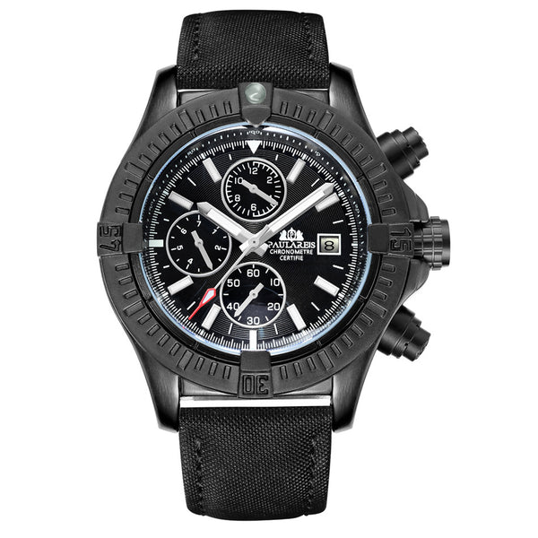 Reloj Multifuncional de Cuero para Hombre